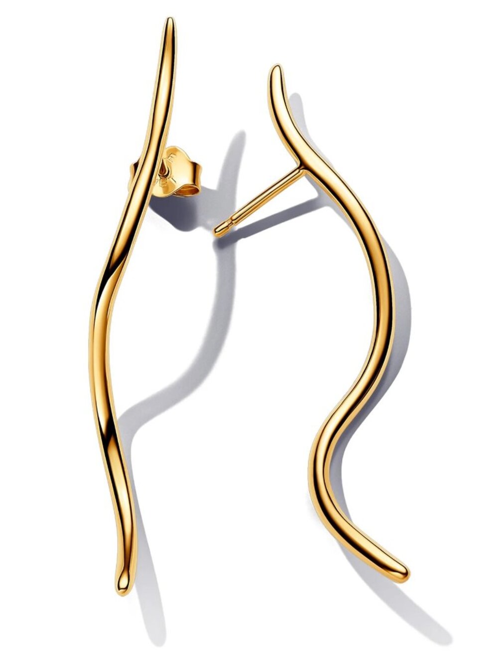 PANDORA Organically Shaped Wire Stud Earrings, gold